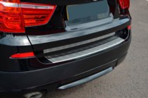 BMW X3 F25 2011-2018 гг. Накладка на задний бампер из нержавеющей стали OmsaLine (матовая, нерж.) фото 7
