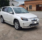 Toyota Rav 4 2006-2013 гг. Передняя защита ST015 (нержавейка) фото 2