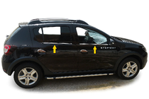 Dacia Sandero 2013-2020 гг. Окантовка окон нержавейка Carmos - Турецкая Нержавеющая Сталь фото 1