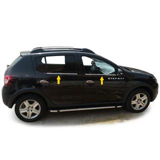 Окантовка окон нержавейка Dacia Sandero 2013-2020 гг. фото 1