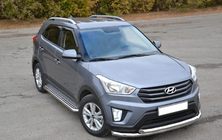 Hyundai Creta 2014-2020 гг. Передняя защита ST014 (нержавейка) фото 1