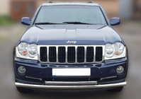 Jeep Grand Cherokee WK 2004-2010 гг. Передняя защита ST014 (нержавейка) фото 1