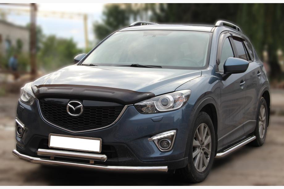 Mazda CX-5 2012-2017 гг. Передняя защита ST014 (нержавейка) d60/42 Фото 3
