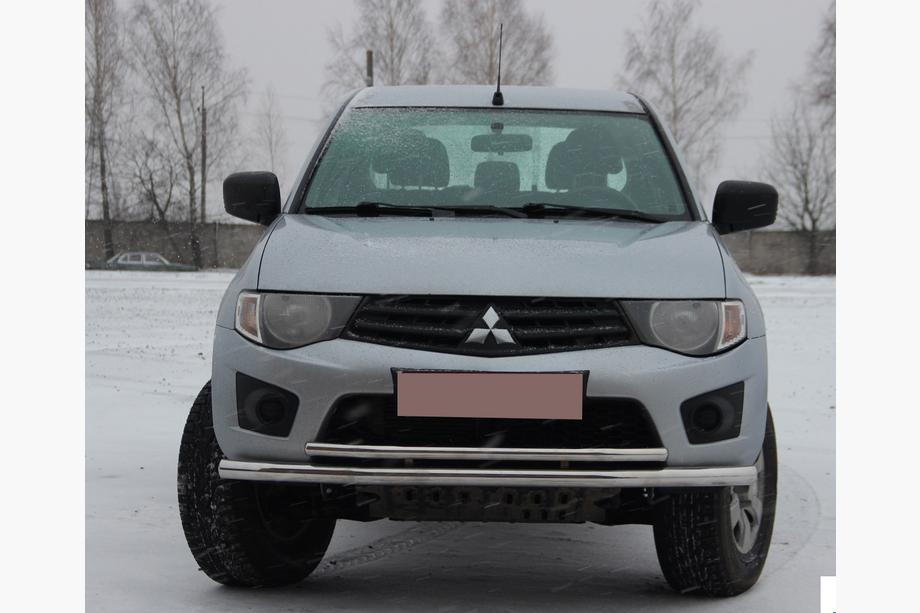 Mitsubishi L200 2006-2015 гг. Передняя защита ST014 (нержавейка) d60/42 Image