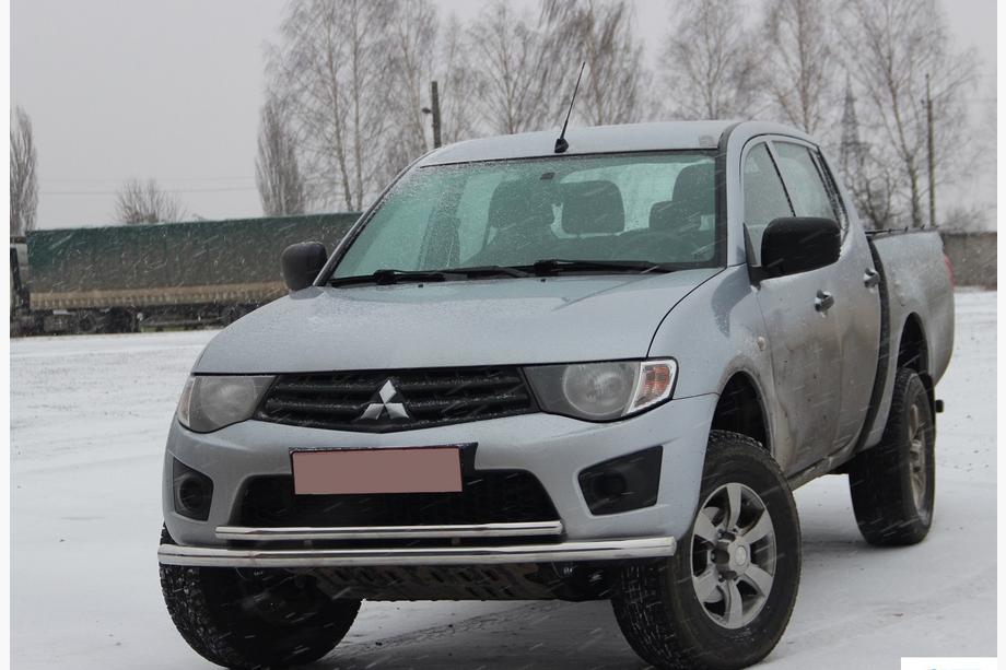 Mitsubishi L200 2006-2015 гг. Передняя защита ST014 (нержавейка) d60/60 Фото 2