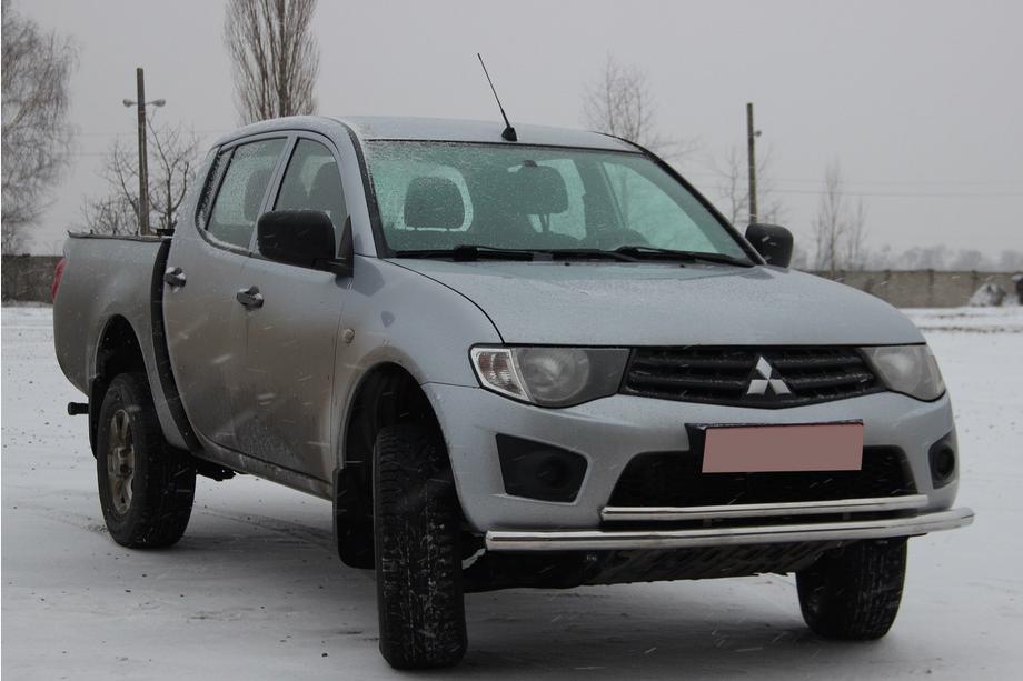 Mitsubishi L200 2006-2015 гг. Передняя защита ST014 (нержавейка) d60/60 Фото 3