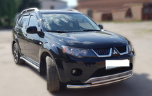 Mitsubishi Outlander 2006-2012 гг. Передняя защита ST014 (нержавейка) фото 3