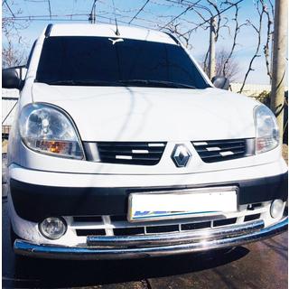 Передняя защита ST014 (нержавейка) Renault Kangoo 1998-2008 гг. фото 1