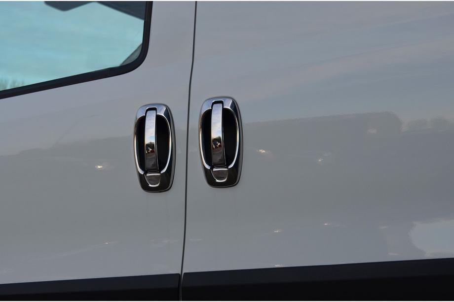 Opel Combo 2012-2018 гг. Хромированные накладки и окантовки на ручки (8 шт, нержавейка) Image
