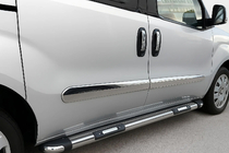Opel Combo 2012-2018 гг. Дверные Молдинги Нержавеющая Сталь (4 шт) OmsaLine - Итальянская Нержавейка фото 6