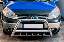 Renault Scenic/Grand 2003-2009 гг. Кенгурятник WT003 (нержавейка) фото 1