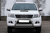 Toyota Hilux 2006-2015 гг. Кенгурятник WT003 (нержавейка) фото 1