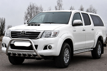 Toyota Hilux 2006-2015 гг. Кенгурятник WT003 (нержавейка) фото 2