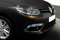 Renault Fluence 2009-2016 гг. Окантовки противотуманных фар (2013↗, 2 шт, нержавейка) фото 1