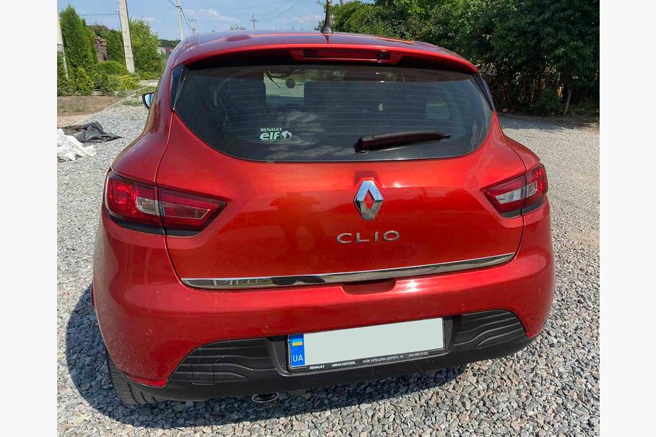 Renault Clio IV 2012-2019 гг. Накладка на багажник (HB, нержавейка) Image