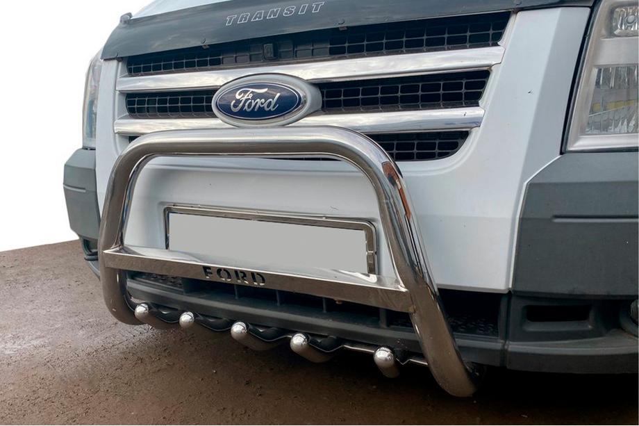 Ford Transit 2000–2014 гг. Кенгурятник WT004 Нержавейка Image