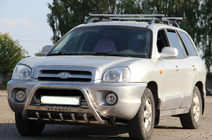 Hyundai Santa Fe 1 2000-2006 гг. Кенгурятник WT004 Нержавейка фото 1