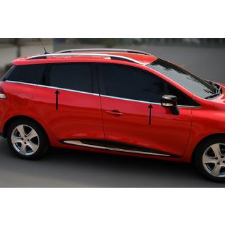Окантовка окон нержавейка (Sport Tourer, 8 шт) Renault Clio IV 2012-2019 гг. фото 1