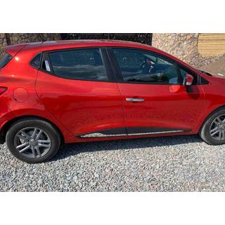 Прямые дверные молдинги (4 шт, нержавейка) Renault Clio IV 2012-2019 гг. фото 1