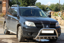 Mitsubishi Outlander 2001-2006 гг. Кенгурятник WT003 (нержавейка) фото 4