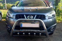 Nissan Qashqai 2007-2010 гг. Кенгурятник WT004 Нержавейка фото 1