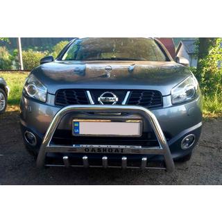 Кенгурятник WT004 Нержавейка Nissan Qashqai 2010-2014 гг. фото 1