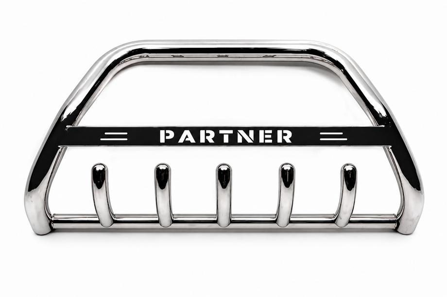 Peugeot Partner Tepee 2008-2018 гг. Кенгурятник WT004 Нержавейка Image