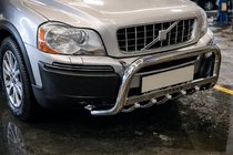 Volvo XC90 2002-2014 гг. Кенгурятник WT004 Нержавейка фото 4