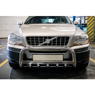 Кенгурятник WT004 Нержавейка Volvo XC90 2002-2014 гг. фото 3