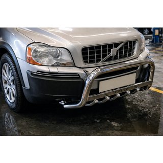 Кенгурятник WT004 Нержавейка Volvo XC90 2002-2014 гг. фото 4