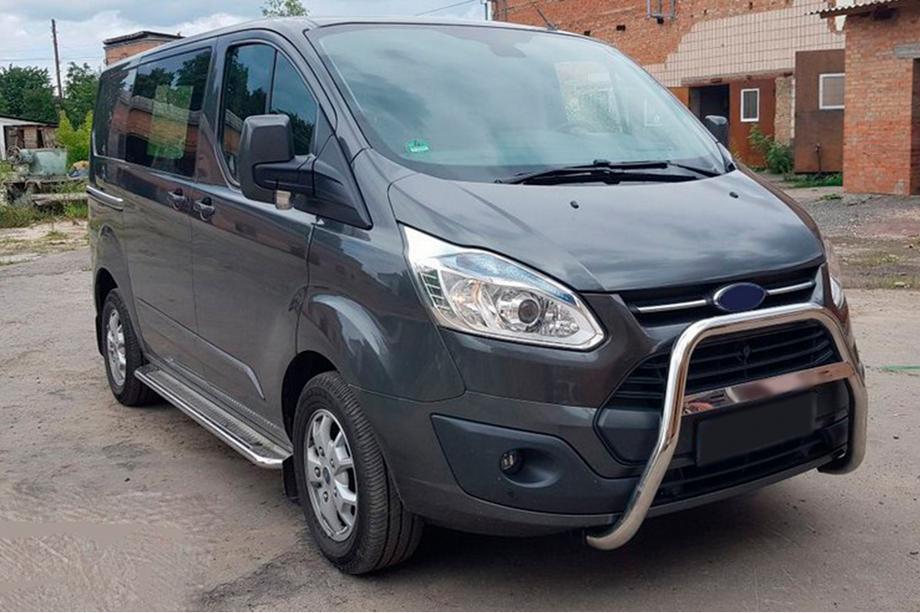Ford Custom 2013-2022 гг. Кенгурятник WT006 (нержавейка) Image