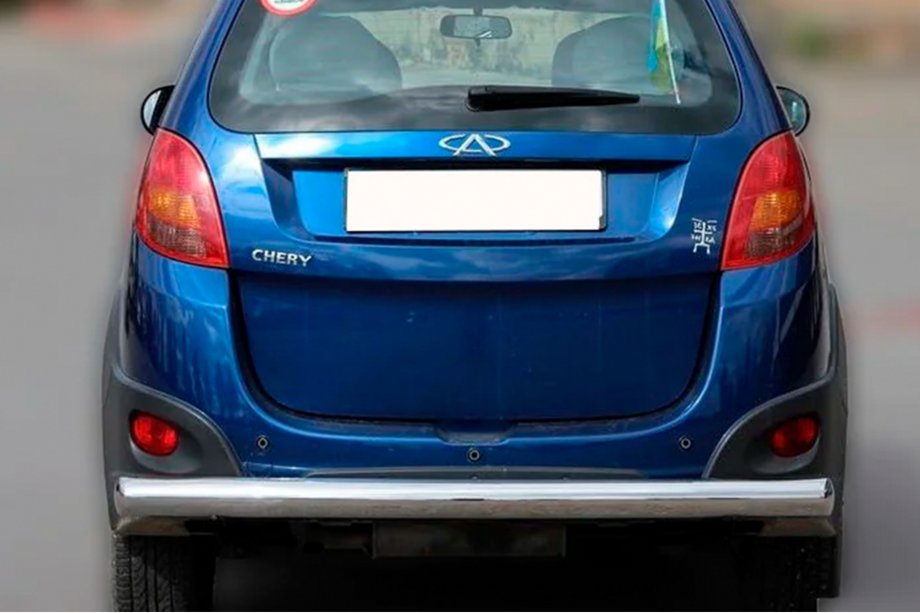 Chery Beat 2009-2015 гг. Задняя защита AK002 (2 шт., нерж. сталь) Image