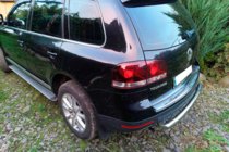 Volkswagen Touareg 2002–2010 гг. Задняя защита AK002 (2 шт., нерж. сталь) фото 1