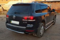 Volkswagen Touareg 2002–2010 гг. Задняя защита AK002 (2 шт., нерж. сталь) фото 8
