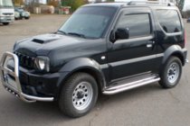 Suzuki Jimny 1998-2018 гг. Кенгурятник QT007-Exclusive (с надписью, нерж.) фото 6