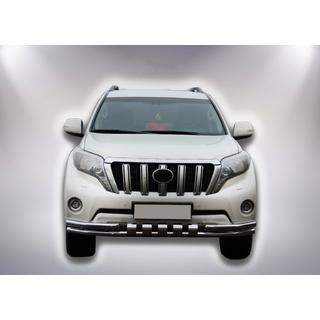Передняя защита F3-31 (нерж) Toyota Land Cruiser Prado 150 2009-2023 гг. фото 2