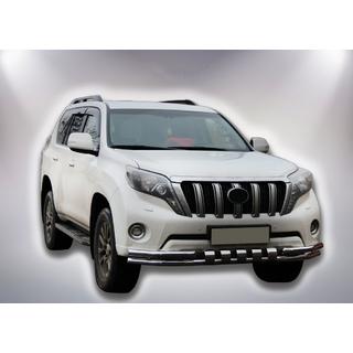 Передняя защита F3-31 (нерж) Toyota Land Cruiser Prado 150 2009-2023 гг. фото 3
