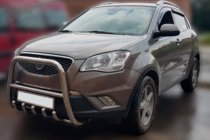 SsangYong Korando 2010-2019 гг. Кенгурятник F1-40 (нержавейка) фото 2
