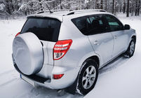 Toyota Rav 4 2006-2013 гг. Рейлинги Skyport (серебристые) фото 2