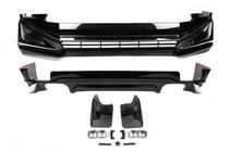 Toyota Land Cruiser Prado 150 2009-2023 гг. Накладки на передний и задний бампер Modelista V1 (2017-) Белый фото 3