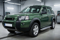 Land Rover Freelander I 1997-2006 гг. Боковые Подножки Maydos V2 (2 шт., Алюминий и Нержавейка) фото 2