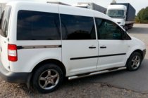Volkswagen Caddy 2015-2020 гг. Боковые трубы BB002 (2 шт., нержавейка) фото 1