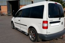 Volkswagen Caddy 2015-2020 гг. Боковые трубы BB002 (2 шт., нержавейка) фото 2