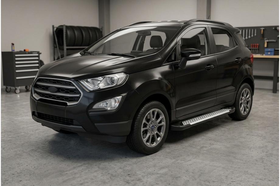 Ford Ecosport 2013-2022 гг. Боковые пороги Allmond Grey (2 шт., алюминий) Фото 1