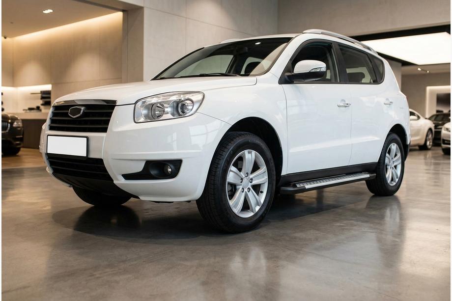 Geely Emgrand X7 2011- гг. Боковые пороги Allmond Grey (2 шт., алюминий) Image