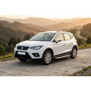 Боковые пороги Allmond Grey (2 шт., алюминий) Seat Arona 2017- гг. фото 1
