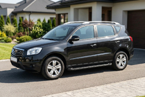 Geely Emgrand X7 2011- гг. Боковые Подножки Allmond Black (2 шт., Алюминий) фото 1