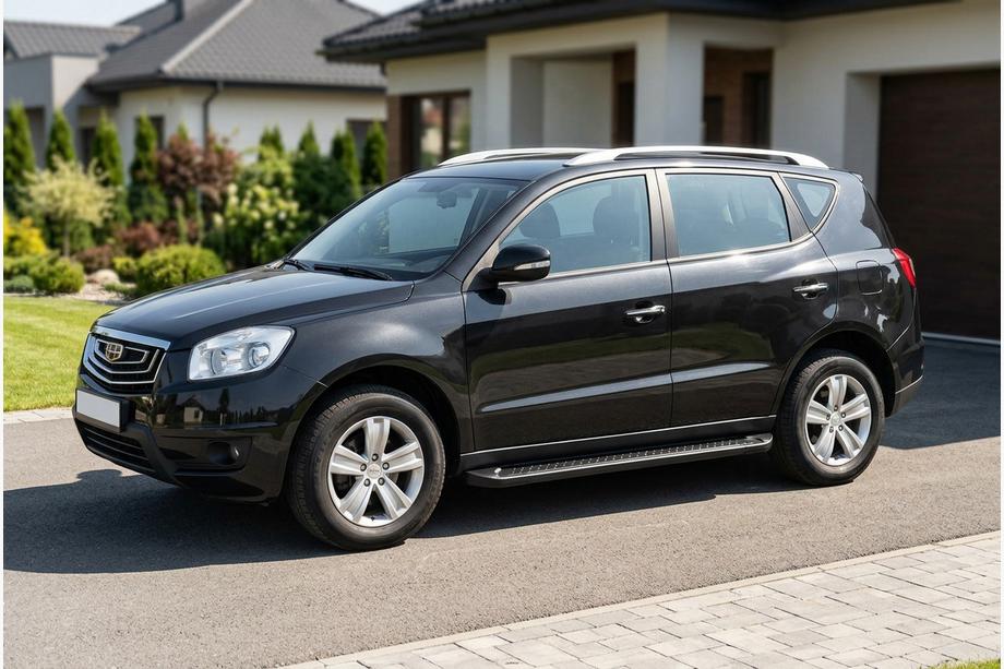 Geely Emgrand X7 2011- гг. Боковые Подножки Allmond Black (2 шт., Алюминий) Image