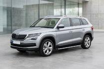Skoda Kodiaq 2016-2023 гг. Боковые Подножки Fullmond (2 шт., Алюминий) фото 1