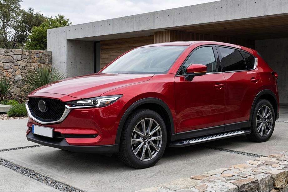 Mazda CX-5 2017–2025 гг. Боковые Подножки Line (2 шт., Алюминий) Image